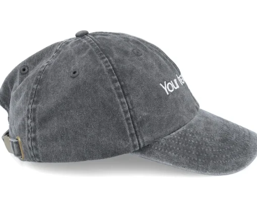 Dad Cap-Beechfield Washed Dad Cap With Embroidery - Black