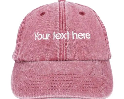 Dad Cap-Beechfield Washed Dad Cap With Embroidery - Black
