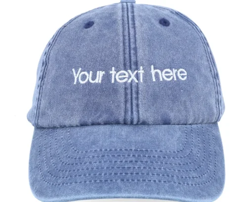 Dad Cap-Beechfield Washed Dad Cap With Embroidery - Black