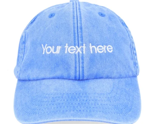 Dad Cap-Beechfield Washed Dad Cap With Embroidery - Black