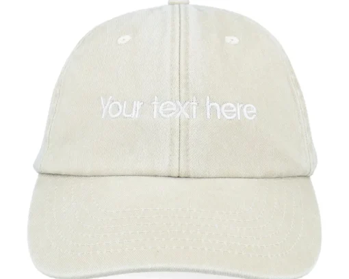 Dad Cap-Beechfield Washed Dad Cap With Embroidery - Black