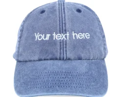 Dad Cap-Beechfield Washed Dad Cap With Embroidery - Red