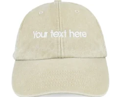 Fashion Beechfield Washed Stone Dad Cap With Embroidery - Beige