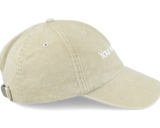 Fashion Beechfield Washed Stone Dad Cap With Embroidery - Beige