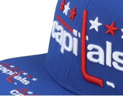 Sale Mitchell & Ness Washington Capitals Vintage Hat Trick Snapback - Blue