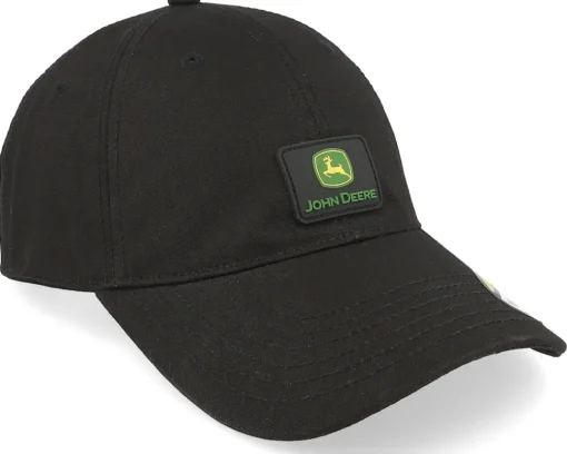 Dad Cap-John Deere Water Resistant Dad Cap - Black
