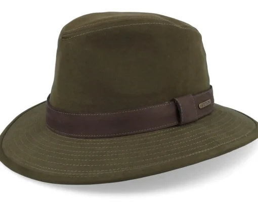 Discount Stetson Waxed Cotton Olive Traveller -
