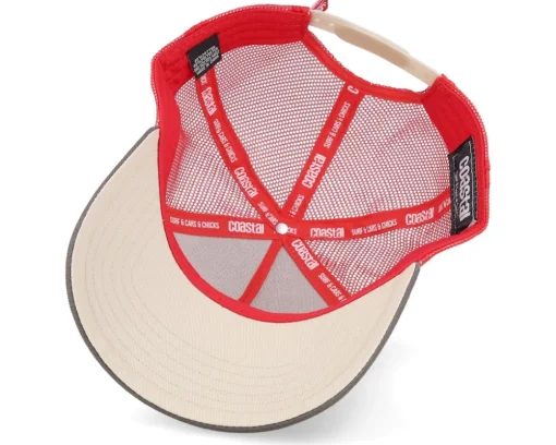Trucker-Coastal Weirdos White/Olive/Red Trucker -