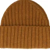 Cuff Beanies-Les Deux Wells Fleck Rib Beanie Dark Ochre Cuff - Yellow