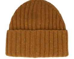 Cuff Beanies-Les Deux Wells Fleck Rib Beanie Dark Ochre Cuff - Yellow