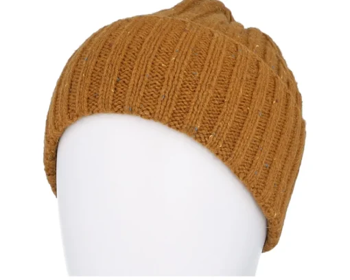 Cuff Beanies-Les Deux Wells Fleck Rib Beanie Dark Ochre Cuff - Yellow