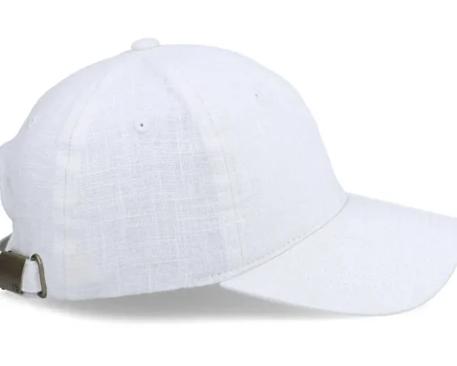 Dad Cap | Blanks-Wei Wendy Linen Ivory Soft Cap - White