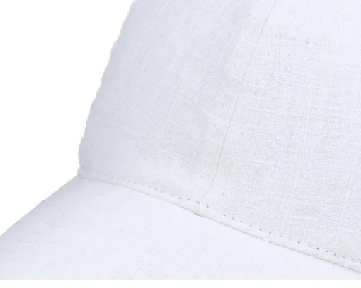 Dad Cap | Blanks-Wei Wendy Linen Ivory Soft Cap - White