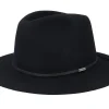 Fedora-Brixton Wesley Black Fedora -