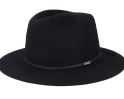 Fedora-Brixton Wesley Black Fedora -