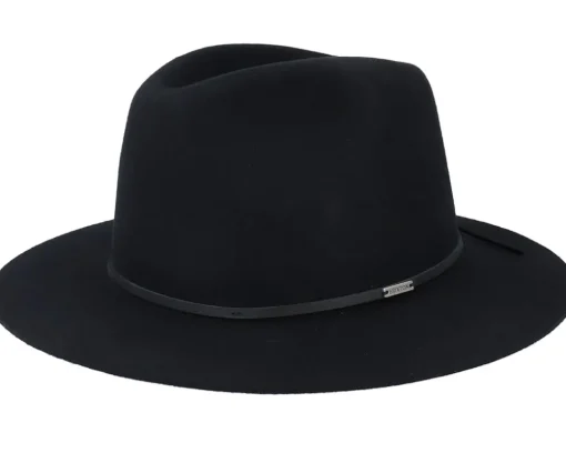 Fedora-Brixton Wesley Black Fedora -
