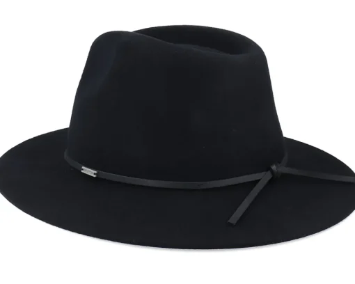 Fedora-Brixton Wesley Black Fedora -