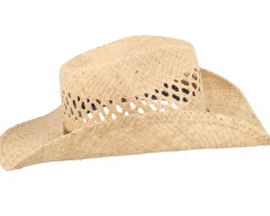 Straw Hat-Stetson Western Raffia Beige Straw Hat -