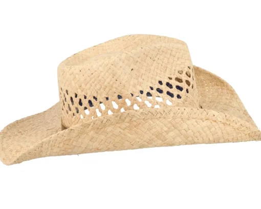 Straw Hat-Stetson Western Raffia Beige Straw Hat -