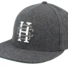 Snapback-Herschel Whaler Classic 6 Panel Hsc Crest Heather Black Snapback -