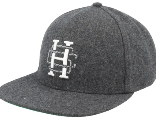 Snapback-Herschel Whaler Classic 6 Panel Hsc Crest Heather Black Snapback -