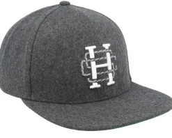 Snapback-Herschel Whaler Classic 6 Panel Hsc Crest Heather Black Snapback -
