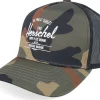 Trucker-Herschel Whaler Tall Mesh Cap Woodland Camo A-Frame Trucker -