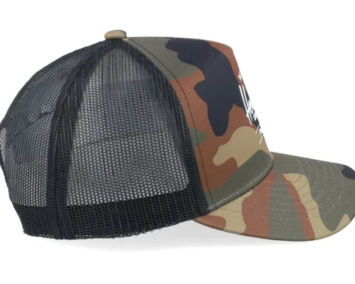 Trucker-Herschel Whaler Tall Mesh Cap Woodland Camo A-Frame Trucker -