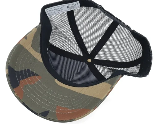 Trucker-Herschel Whaler Tall Mesh Cap Woodland Camo A-Frame Trucker -