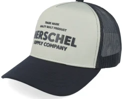 Trucker-Herschel Whaler Tall Mesh Shop Cap Black/Abbey Stone A-Frame Trucker -