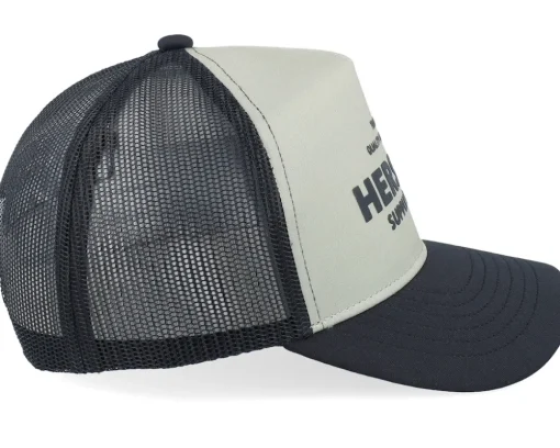 Trucker-Herschel Whaler Tall Mesh Shop Cap Black/Abbey Stone A-Frame Trucker -