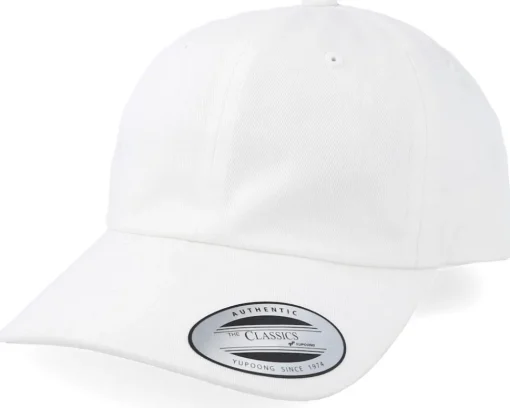 Dad Cap-Yupoong White Dad Cap -