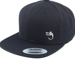 Snapback-Skillfish White Fish Hook Logo Snapback - Black
