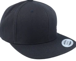 Snapback-Skillfish White Fish Hook Logo Snapback - Black