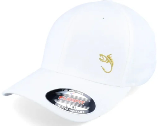 Flexfit-Skillfish White Fish Hook Logo Flexfit - Black