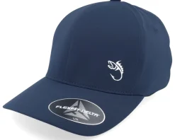 Flexfit-Skillfish White Fish Hook Logo Delta Fit Navy Flexfit - Blue