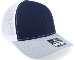 Trucker-Skillfish White Fish Hook Logo Navy/White/Heather Trucker - Blue