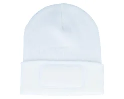 Cuff Beanies | Blank Beanies-Beechfield Original Patch Beanie Cuff - White