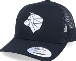 Trucker-Origami White Paper Wolf Black Trucker -