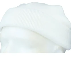 Short Beanies-Beechfield White Short Blank Beanie -