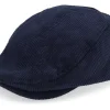 New Upfront Wild Corduroy Sixpence Navy Flat Cap - Blue
