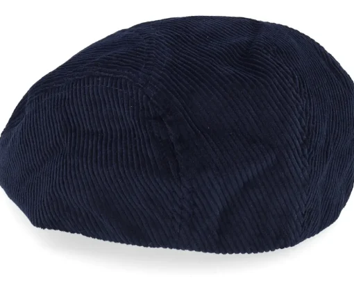 New Upfront Wild Corduroy Sixpence Navy Flat Cap - Blue