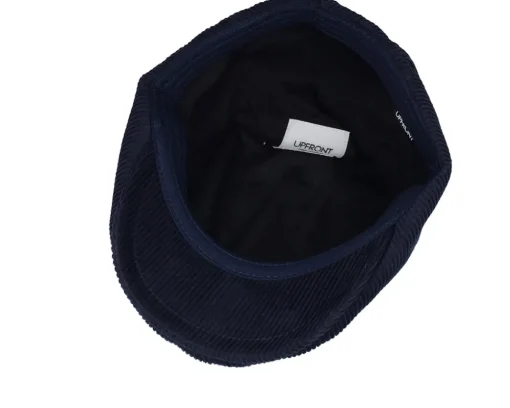 New Upfront Wild Corduroy Sixpence Navy Flat Cap - Blue