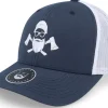 Clearance Bearded Man Wild Life Axe Logo 2-tone Navy/White Trucker - Blue