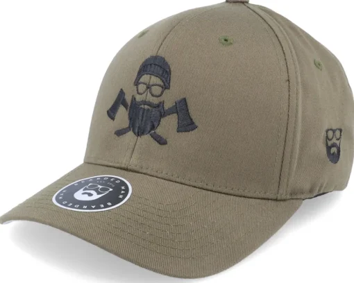 Clearance Bearded Man Wild Life Axe Logo 2-tone Navy/White Trucker - Blue