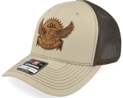 Trucker-Wild Spirit Wild Life Eagle Patch Khaki/Coffee Trucker -