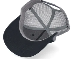 Trucker-Wild Spirit Wildlife Eagle Brown Patch /Charcoal Rope A-Frame Trucker - Black
