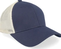 Discount Wei Wilja Blue/Beige High Crown Trucker Cap -