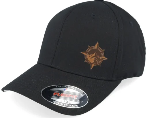 Flexfit-Wild Spirit Windrose Mountain Brown Patch Black Flexfit -