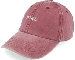 Dad Cap-Iconic Wine Vintage Washed Red Dad Cap -